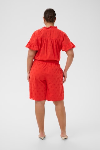 KAFFE CURVE Loosefit Shorts in Rot