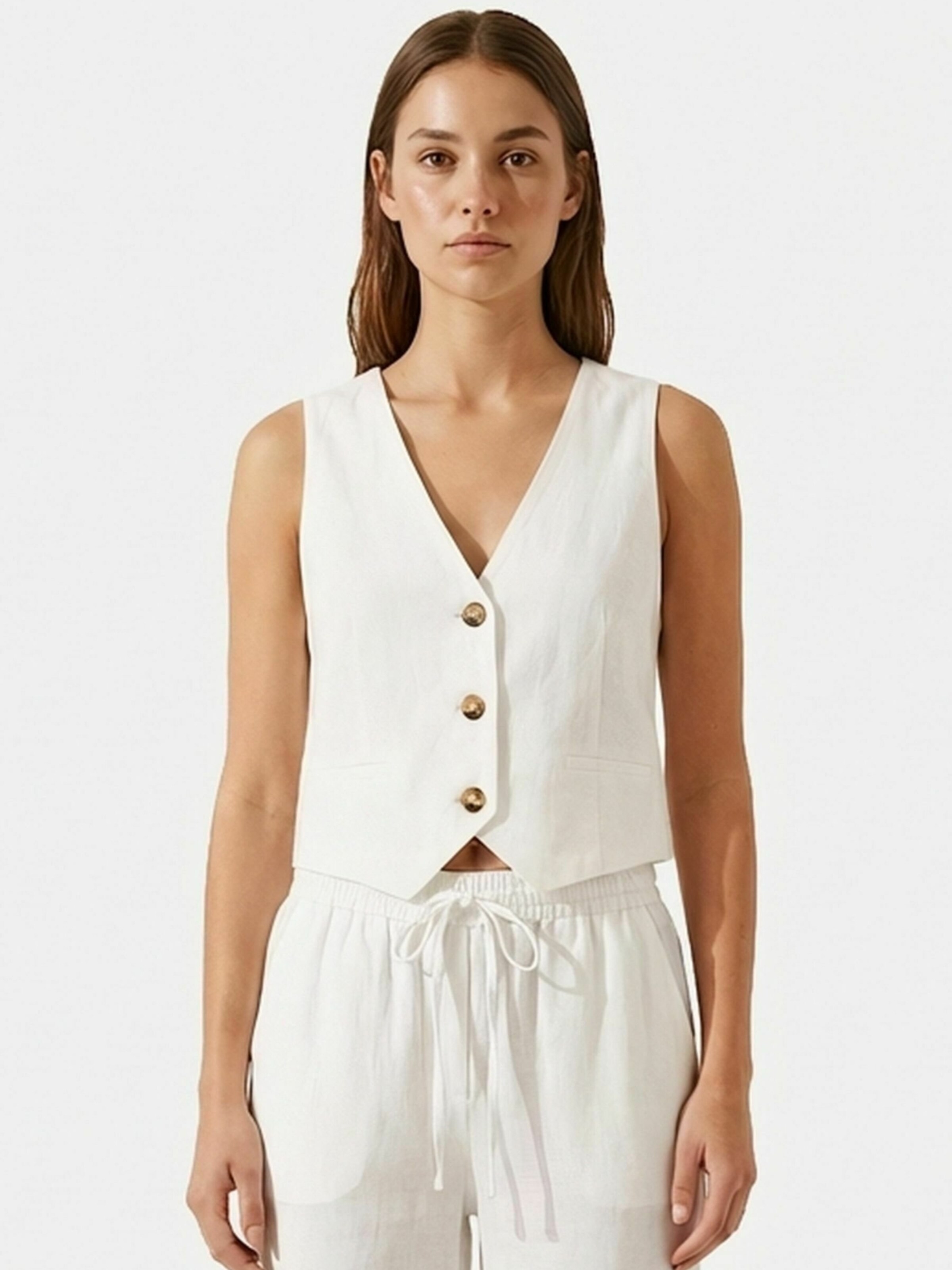 It's May Vest ' Elle ' in Weiß: Vorderseite