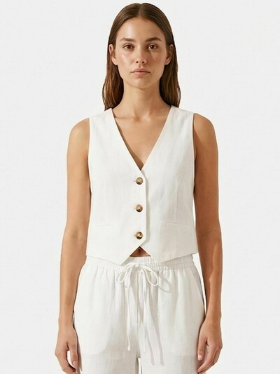 ITS MAY Vest 'Elle' i M-L i offwhite, Produktvisning