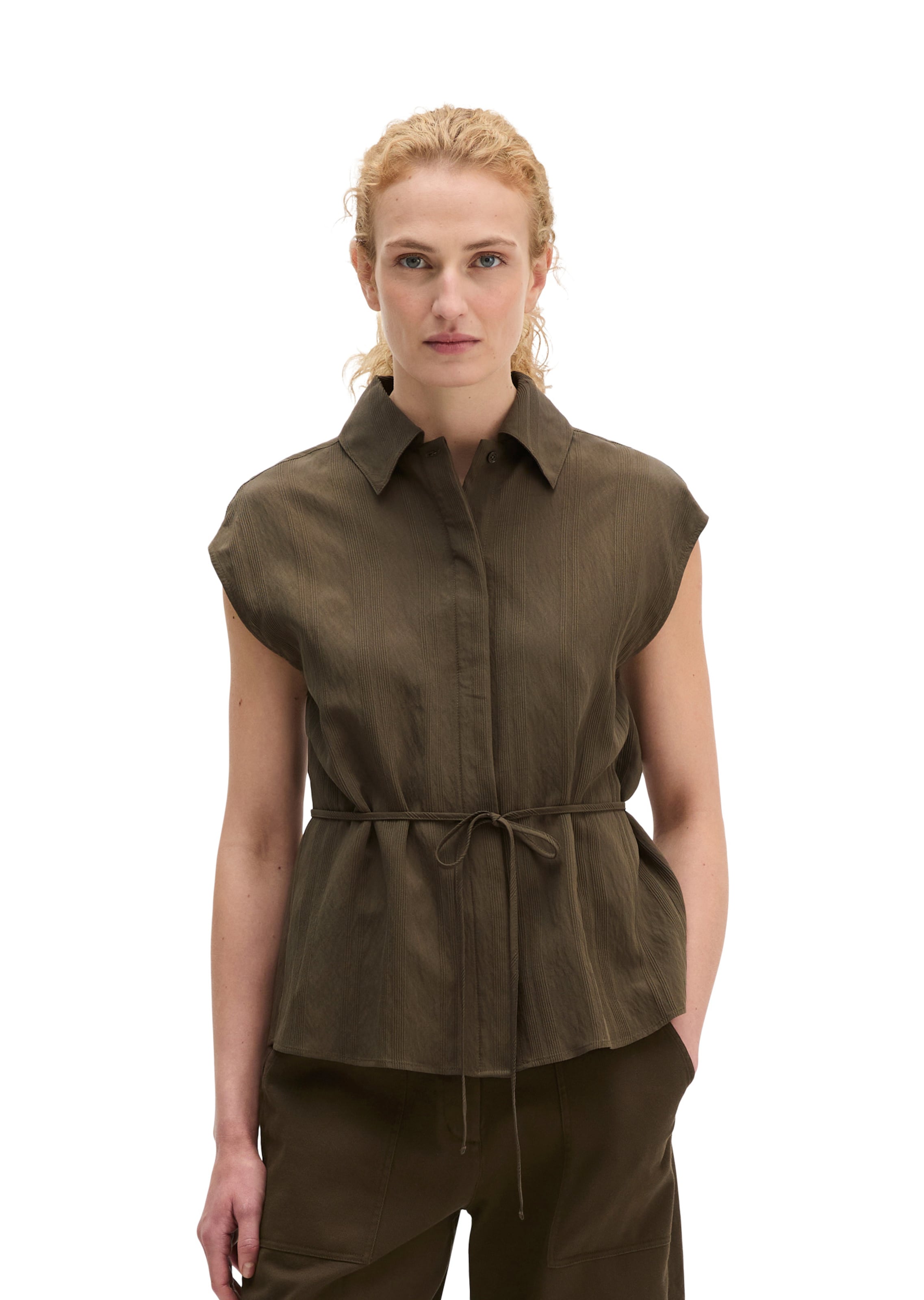 Marc O'Polo Bluse in Braun: Vorderseite