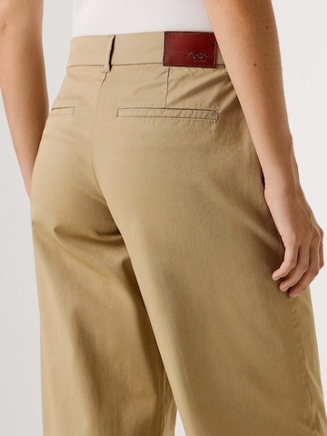 Pepe Jeans Regular Trousers with creases 'FELICITY' in Beige