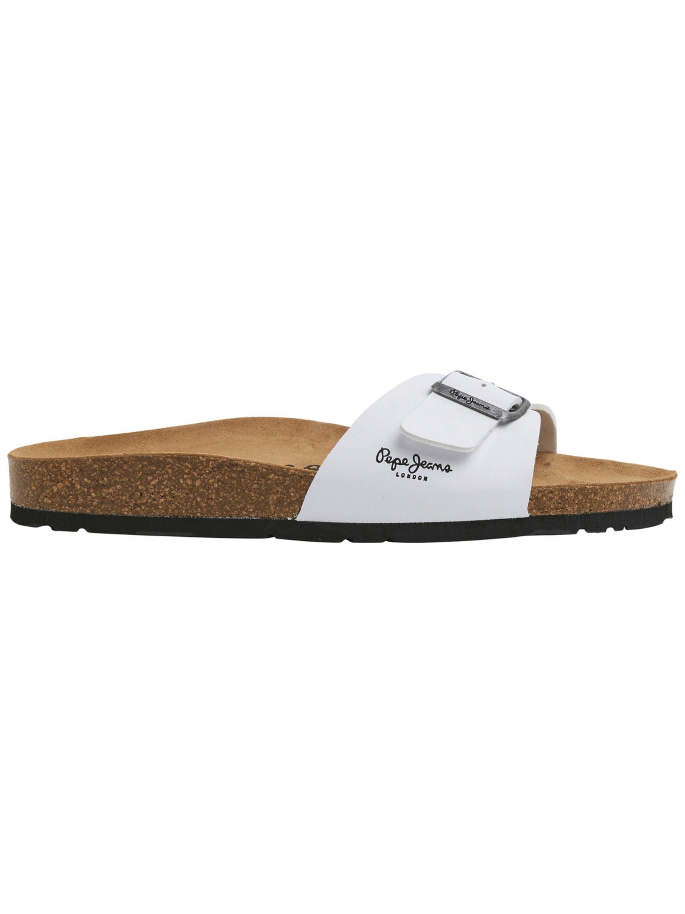 Pepe Jeans Muiltjes 'Pepe Jeans Bio M Single Champion' in Wit: voorkant