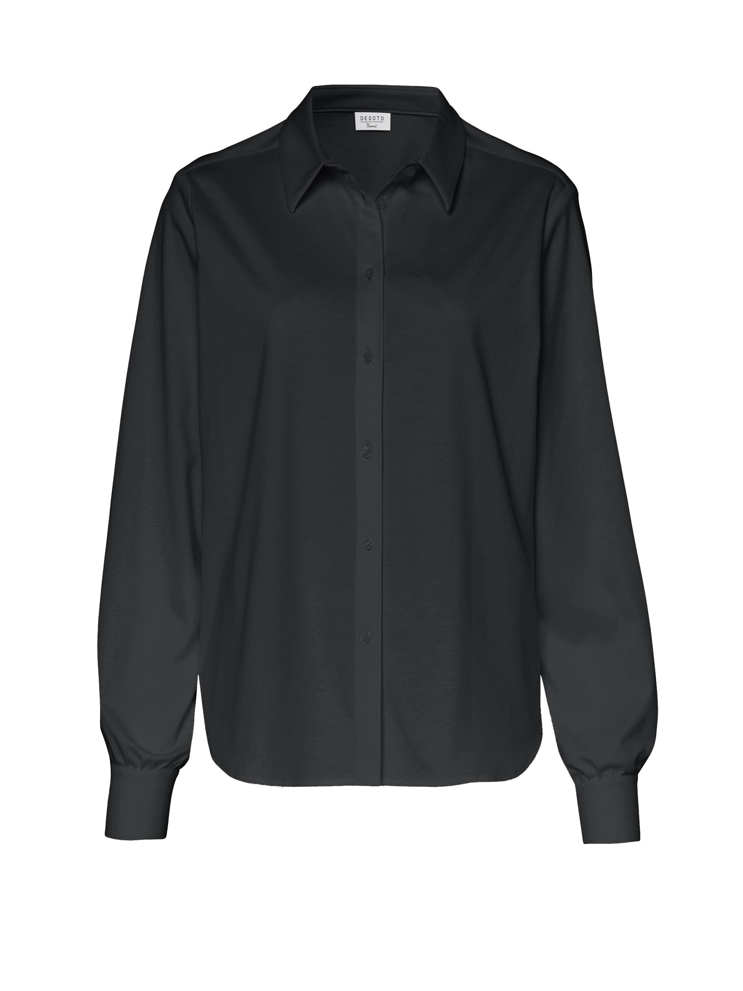 DESOTO Bluse 'Lizzy', bügelfrei, in Regular Fit in schwarz, Produktansicht
