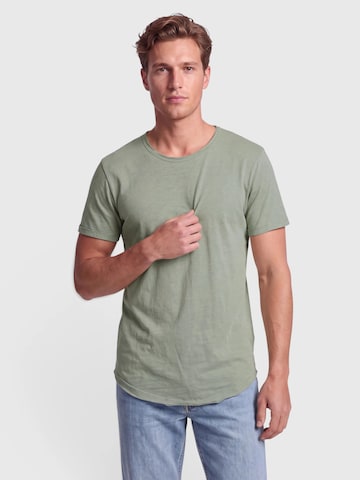 Antargo Shirt 'Basic Open Edge'‌‌‌ in Grün