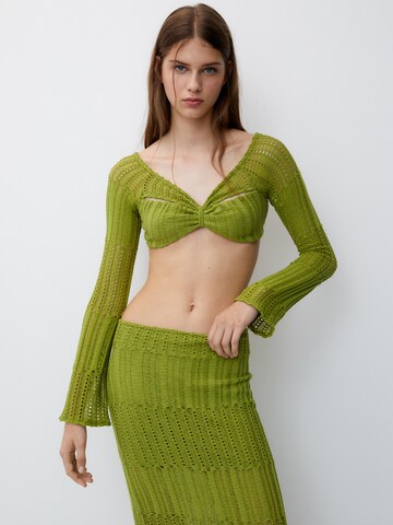 Pull&Bear Sweater in Green: front