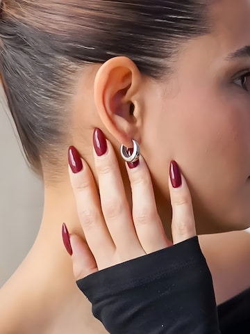 hiBALI Earrings 'Bold Curvy' in Silver
