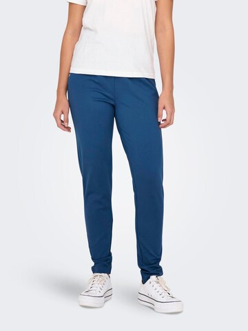 Slimfit Pantaloni con pieghe 'ONLPoptrash' di ONLY in blu: frontale