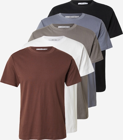 Marškinėliai 'Peter' iš ABOUT YOU, spalva – mėlyna / šokolado spalva / pilka / juoda / balta, Prekių apžvalga