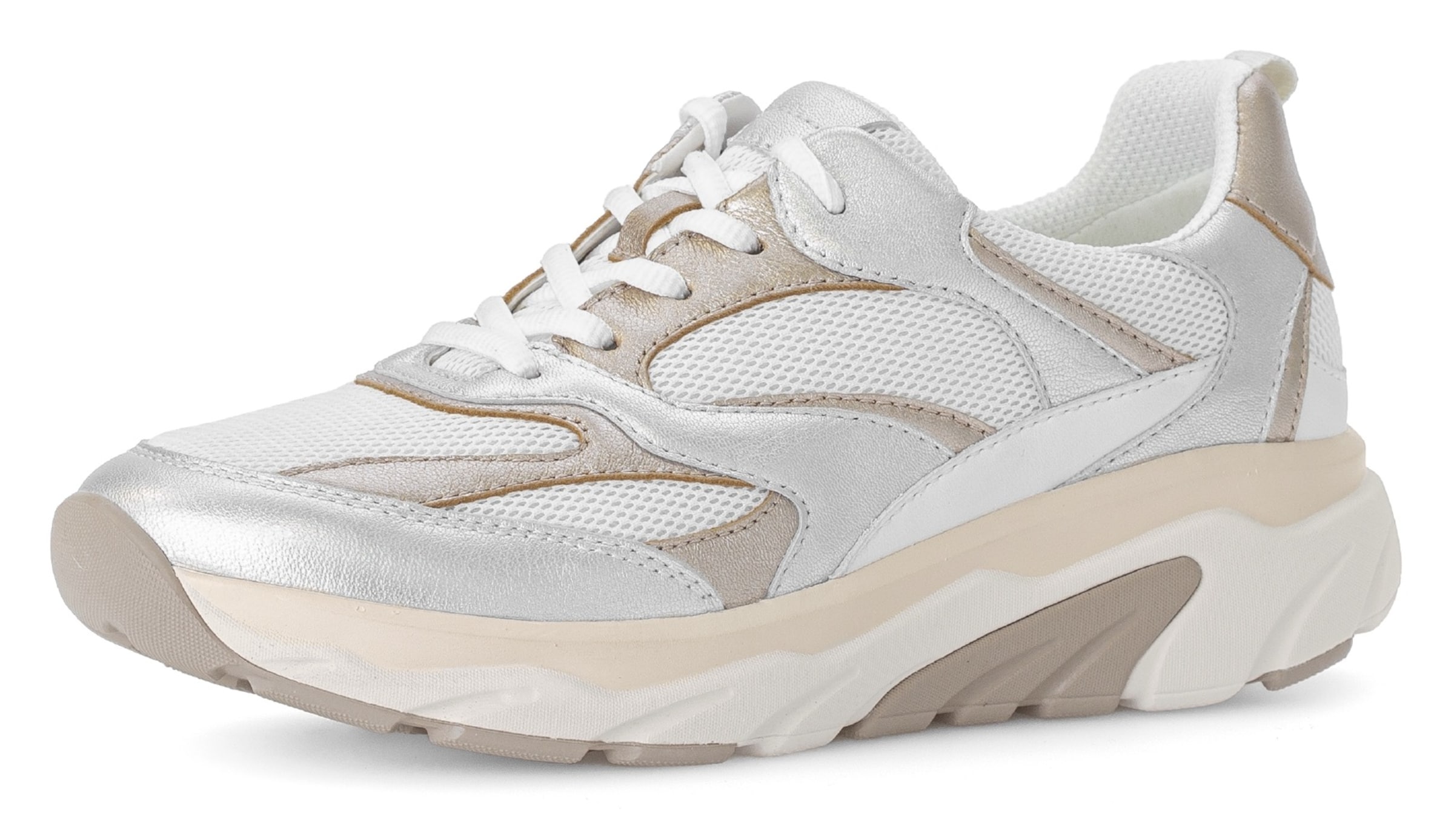 Gabor Rollingsoft Sneaker in Weiß: Vorderseite