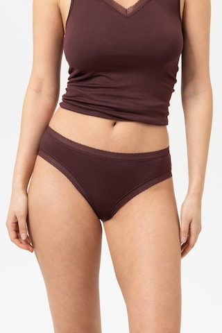 Mey Slip 'Modal Lace' in Braun: Vorderseite