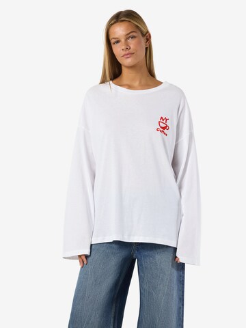 Maglietta 'NMIDA' di Noisy may in bianco: frontale