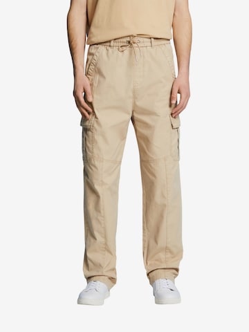 ESPRIT Regular Cargo Pants in Beige: front