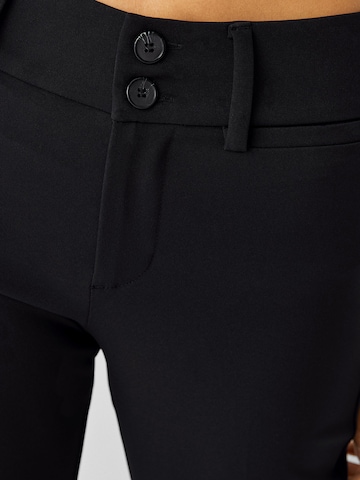 Bershka Flared Trousers with creases in Black
