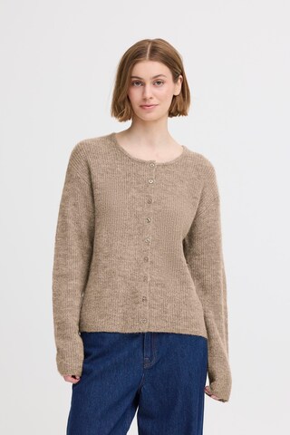 ICHI Knit Cardigan 'IHKAMARA' in Beige: front