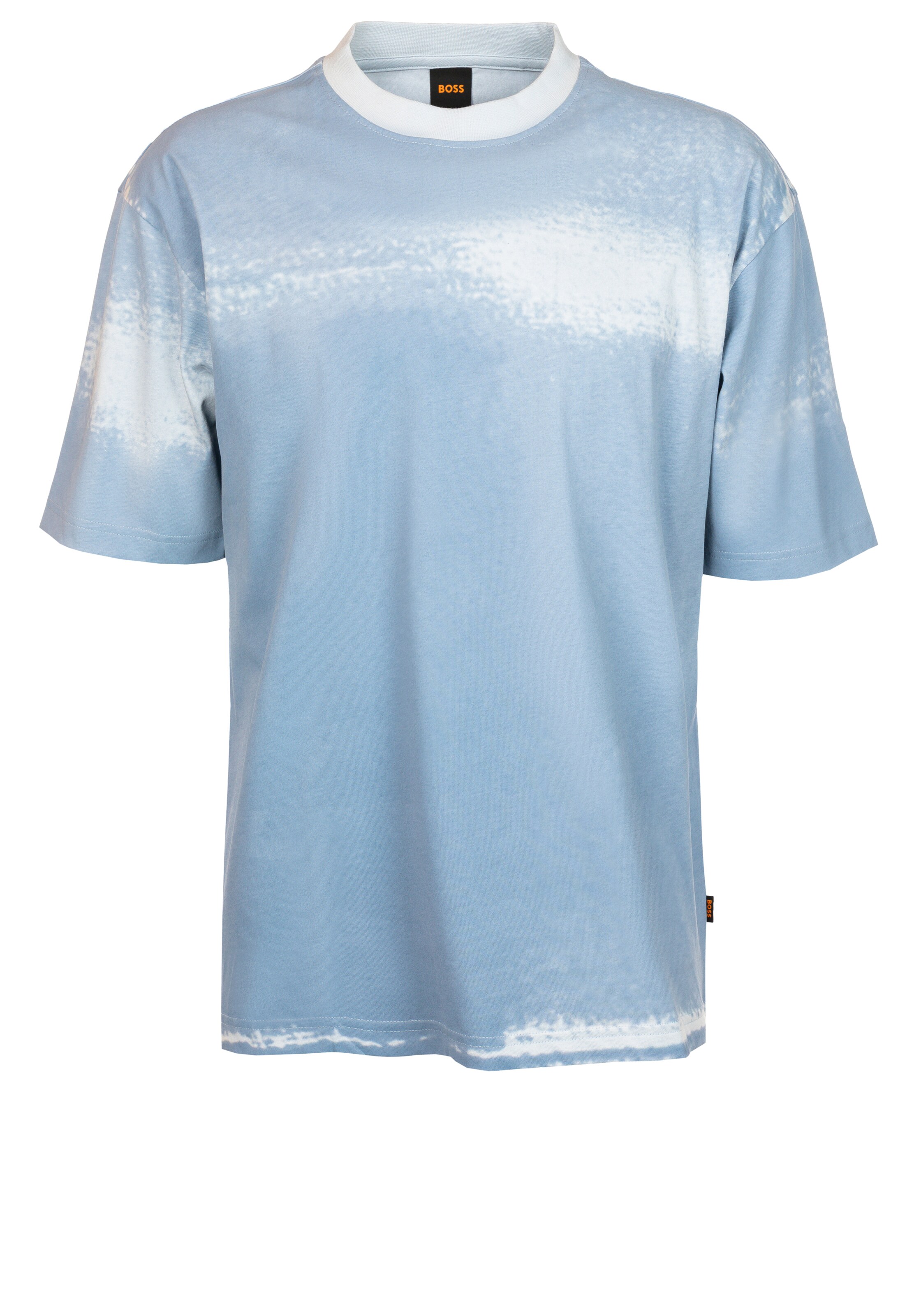 BOSS T-Shirt ' Te_Rave ' in M in blau / goldgelb / schwarz / weiß, Produktansicht