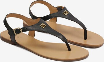 Kazar T-Bar Sandals in Black