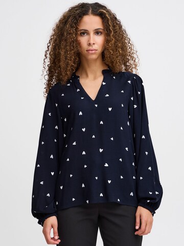 ICHI Bluse 'Vera' in Blau: Vorderseite