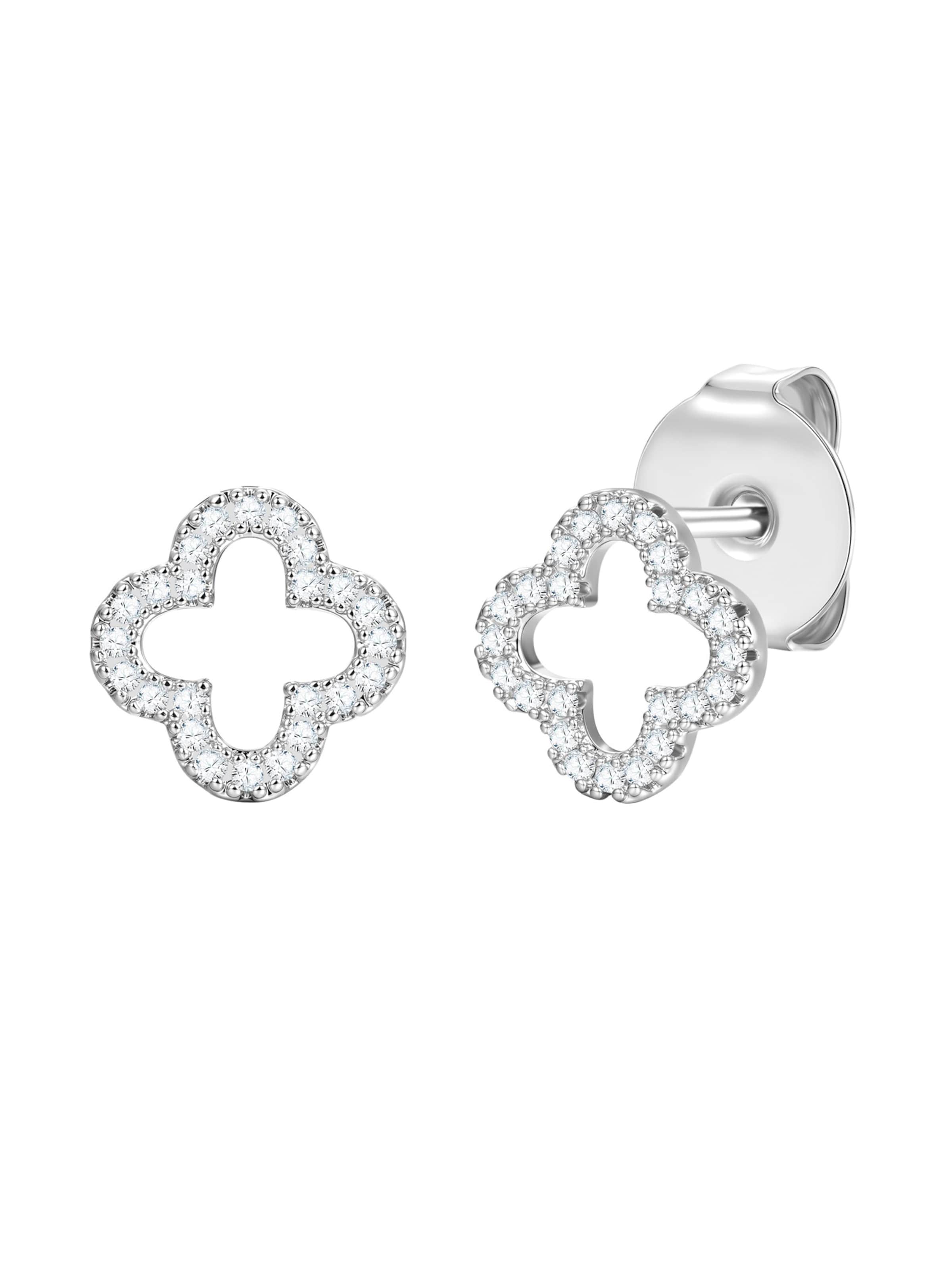 Lulu & Jane Ohrringe in Silber: Vorderseite