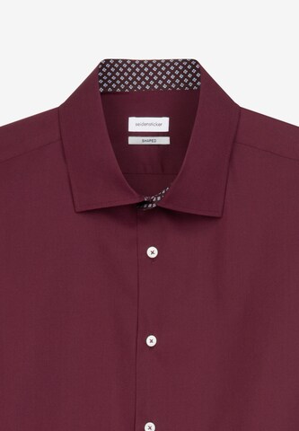 SEIDENSTICKER Slim Fit Business Hemd ' Shaped ' in Rot