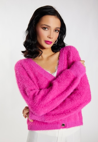 Cardigan faina en rose : devant