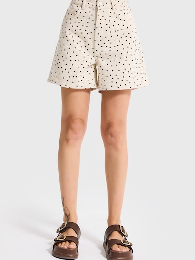 IT'S BASIC Jeans 'POLKA MINI DENIM SHORT' in 34/Short in Ivory, Item view