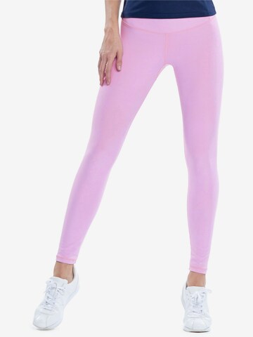 Winshape Skinny Športne hlače 'HWL117C' | roza barva: sprednja stran