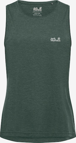 JACK WOLFSKIN Sporttop in Grün: Vorderseite