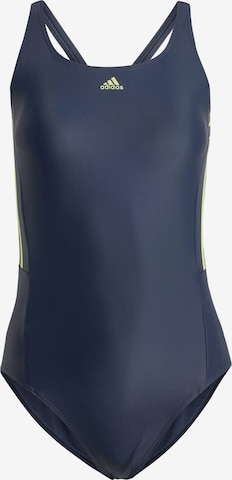 ADIDAS SPORTSWEAR Active Swimsuit 'Mid 3-Stripes' in Blue: front