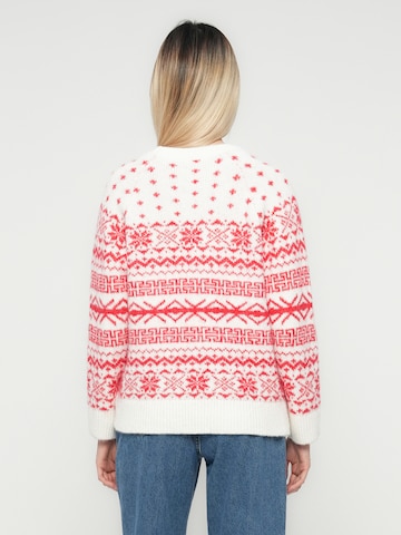 ONLY Pulover 'ONLXMAS NORDIC' | bela barva