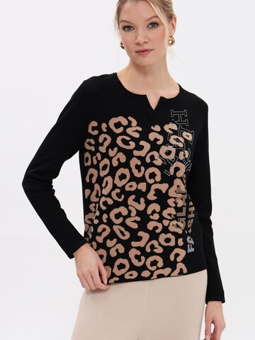 Passioni Pullover in Schwarz: Vorderseite