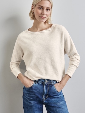 STREET ONE Sweater 'Dolman' in Beige: front