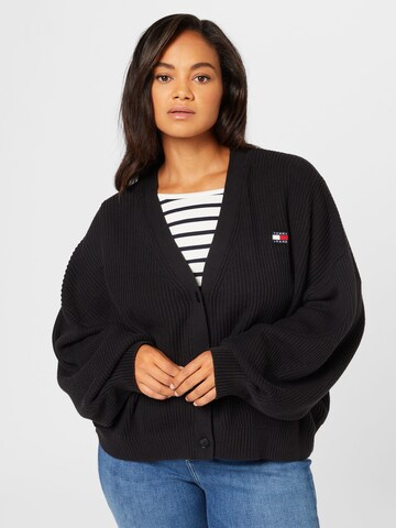 Cardigan Tommy Jeans Curve en noir : devant