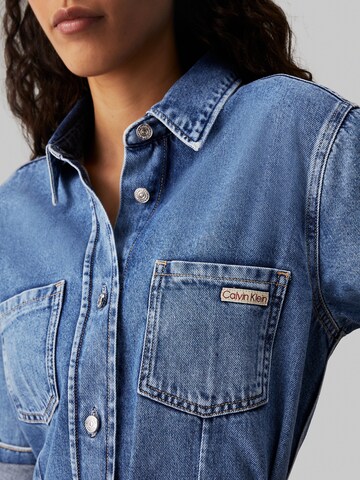 Calvin Klein Jeans Košilové šaty – modrá