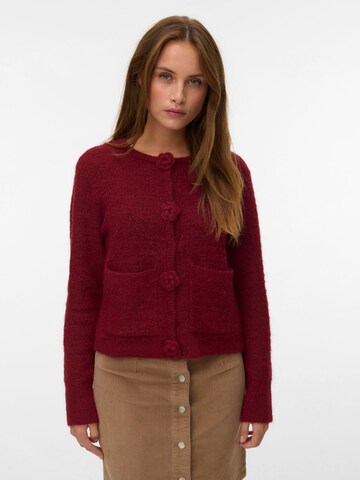 VERO MODA Knit Cardigan 'BLOSSOM ' in Red: front