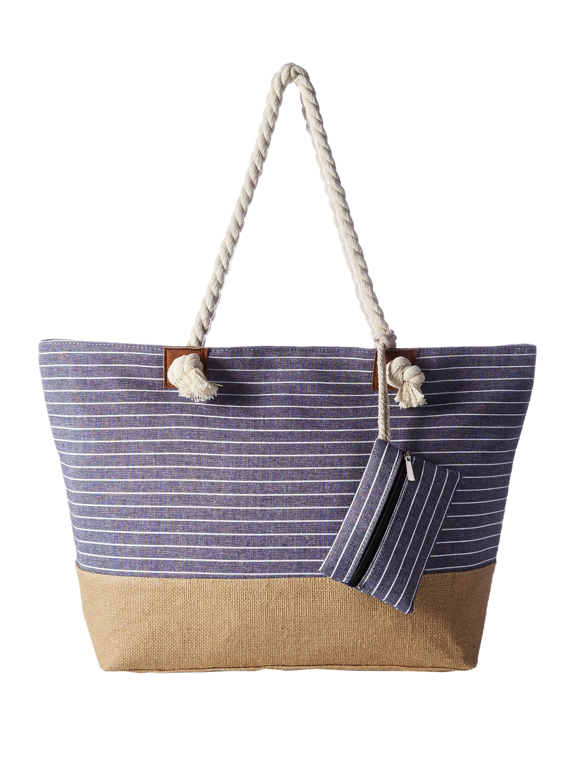 DonDon Beach Bag 'DonDon Strandtasche mit Reißverschluss Shopper Beach bag Badetasche - Paisley' in Blue: front