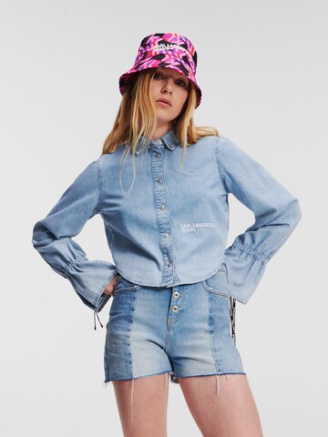 KARL LAGERFELD JEANS Bluse in Blau: predná strana