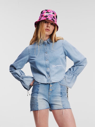 KARL LAGERFELD JEANS Blouse in Blauw: voorkant