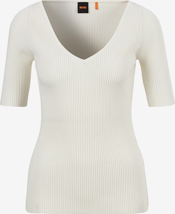 BOSS Pullover in Weiß: Vorderseite