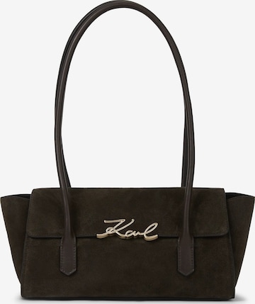 Karl Lagerfeld Olkalaukku 'K/Signature' värissä ruskea: etupuoli