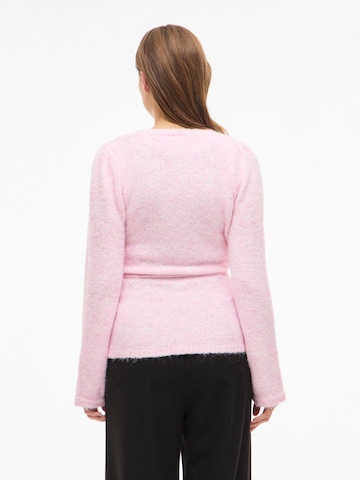 VILA Gebreid vest 'VIBOWS' in Roze