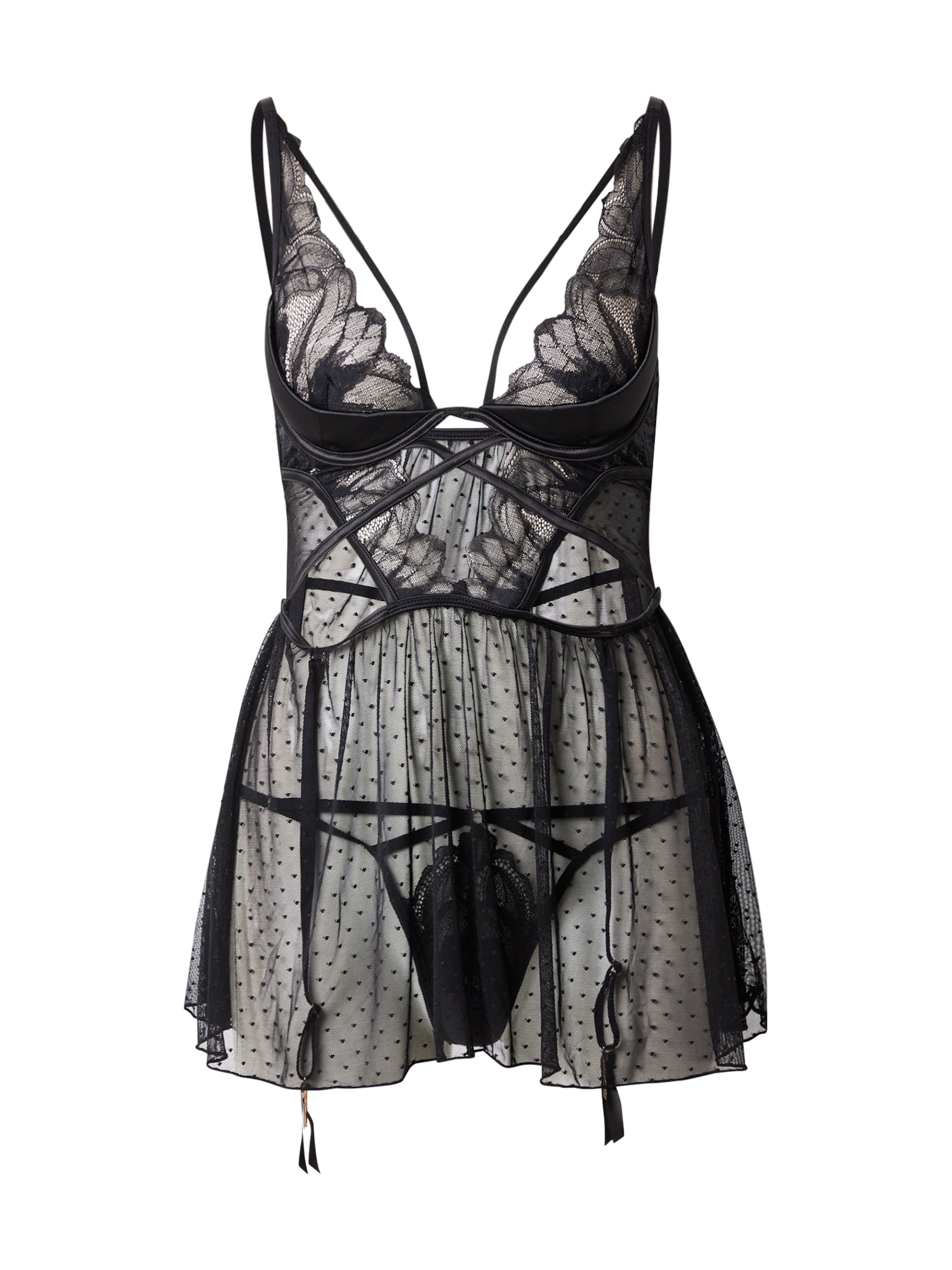 Hunkemöller - Picardias 'Billie' en negro: frente