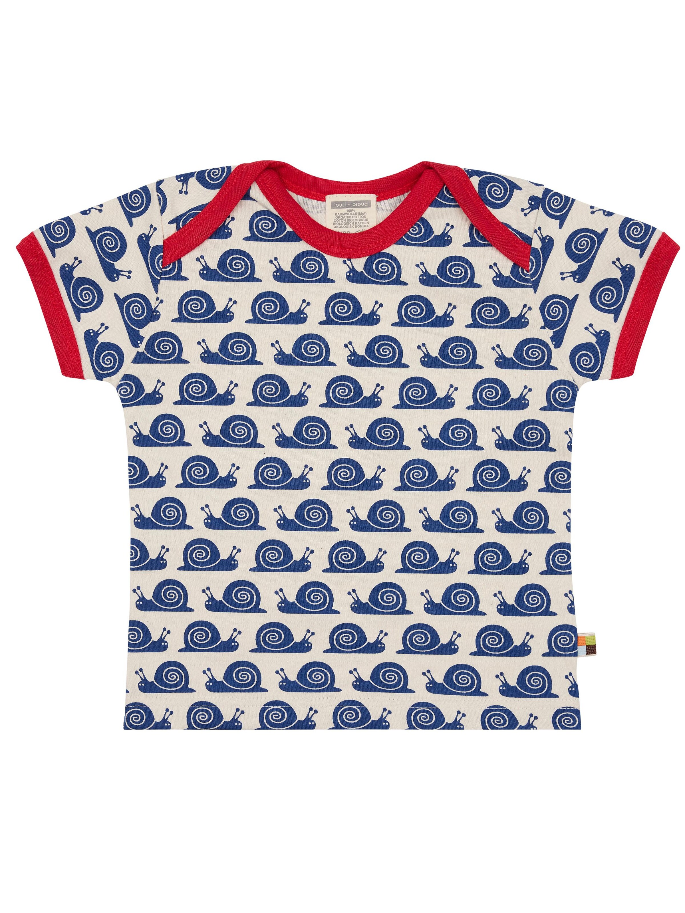loud + proud Shirt 'Schnecken' in Blue: front