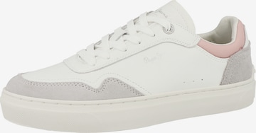 Pepe Jeans - Sapatilhas baixas 'Camden Collar' em branco: frente