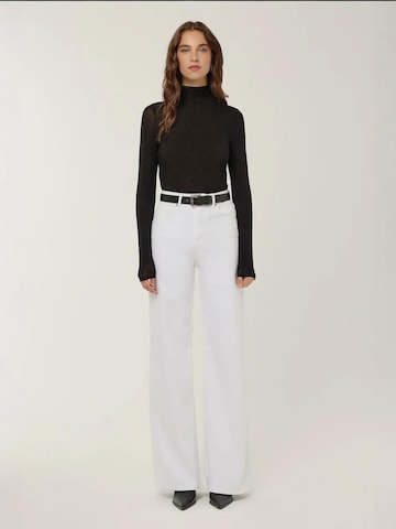 Hiccup - Perna larga Calças de ganga em branco