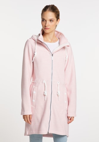 ICEBOUND Knitted coat in Pink: front