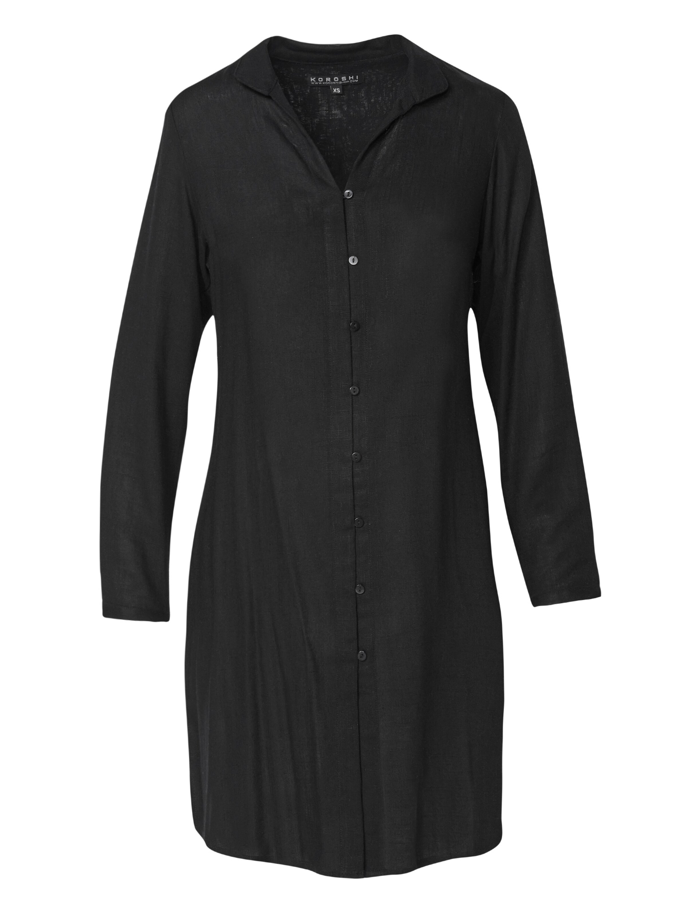 KOROSHI Blousejurk in Zwart: voorkant
