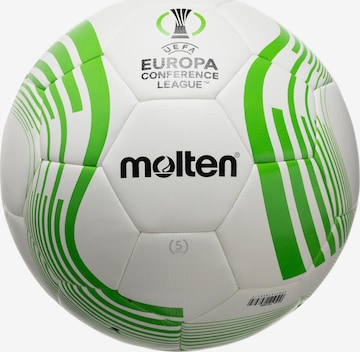 Balle 'UEFA Europa Conference League 2022/23' molten en blanc : devant