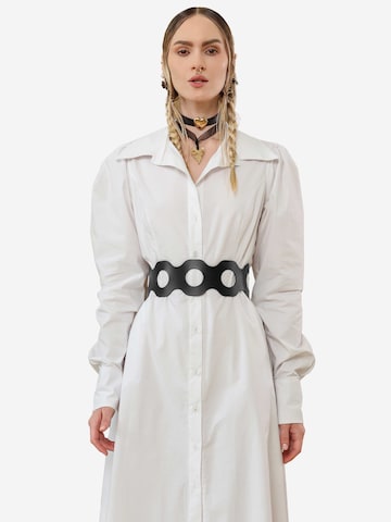 Haute Cuir Riem 'Elowen Wide Belt' in Zwart: voorkant