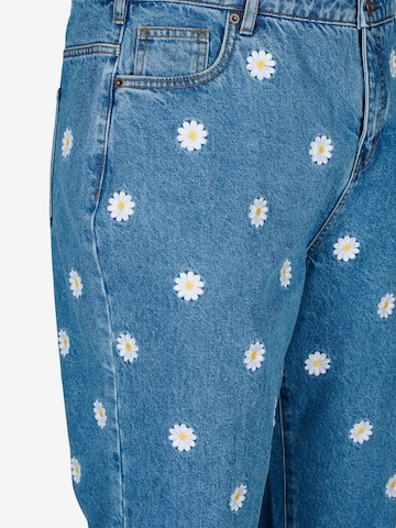 Zizzi Flared Jeans 'GEMMA' in Blue