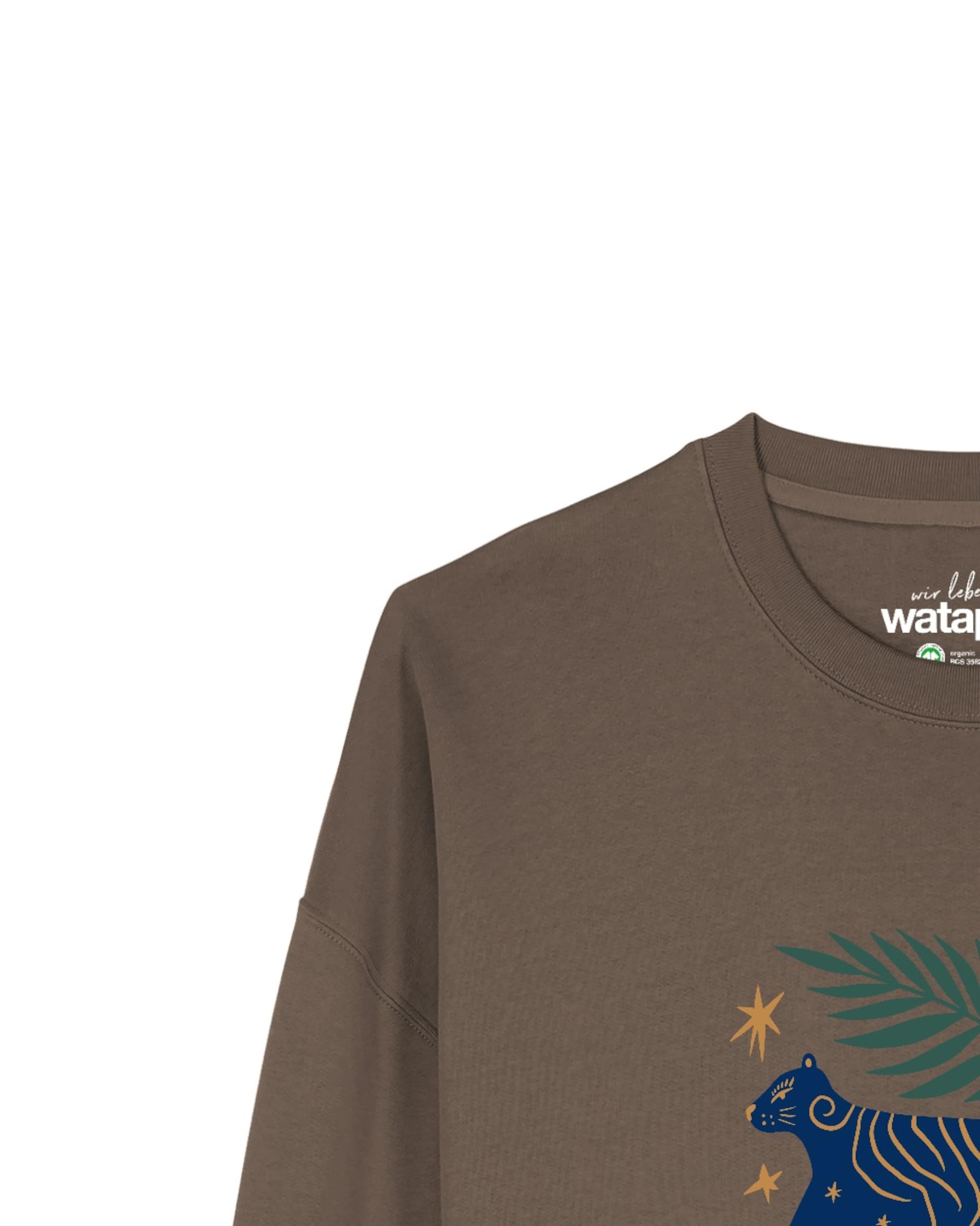 Watapparel Sweatshirt 'Love and flex ' in Bruin
